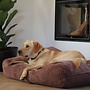Little Square Soft Brown Hondenkussen | Luxe Bruin Velours Hondenbed met EPS-Parels | Dog's Companion