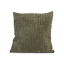 Olijfgroen sierkussen 45x45 van giant ribcord | luxe velours corduroy kussen voor de bank of op bed in olive, army green en moss green