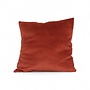 Steenrood sierkussen 45x45 cm in luxe ribcord van 100% katoen | roestkleur, terracotta en warm rood kussen voor bank en interieur