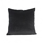 Zwart sierkussen 45x45 cm in luxe ribcord van 100% katoen | stijlvol, slijtvast en wasbaar kussen voor bank en interieur