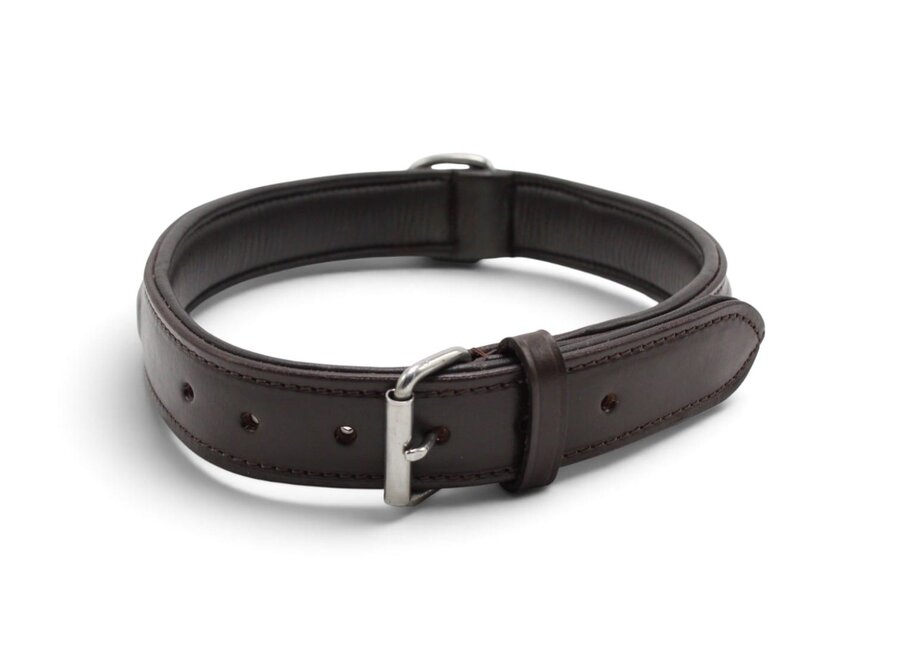 Leren hondenhalsband Bruin Klassiek