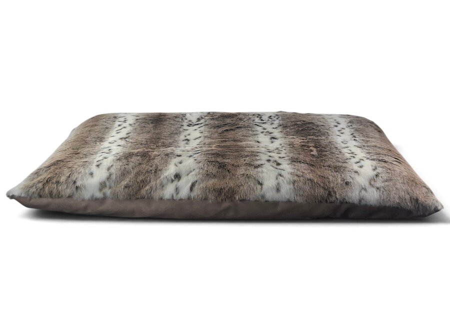 BIGGAPad LUCHS hondenkussen met Geltex, zachte doorgestikte hoes en slijtvaste kunstleren onderzijde L: 110 × 80 cm, circa 11 cm hoog