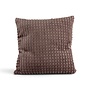 Sierkussen Little Square Soft Brown 45x45 cm | Luxe bruin velours woonkussen met subtiel vierkant patroon voor een warm en stijlvol interieur