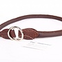 Leren sliphalsband hond (chroom)