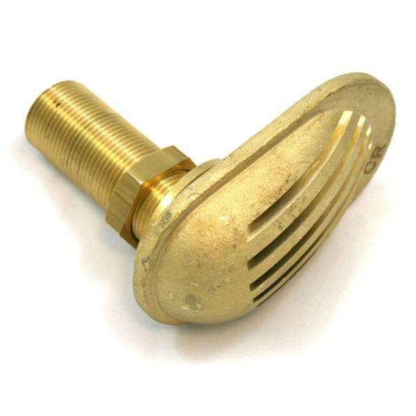 Messing Huiddoorvoer met schelp