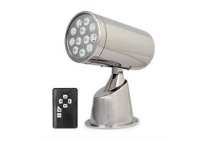 Marinco Wireless LED IP67 SS Spotlight With Remote