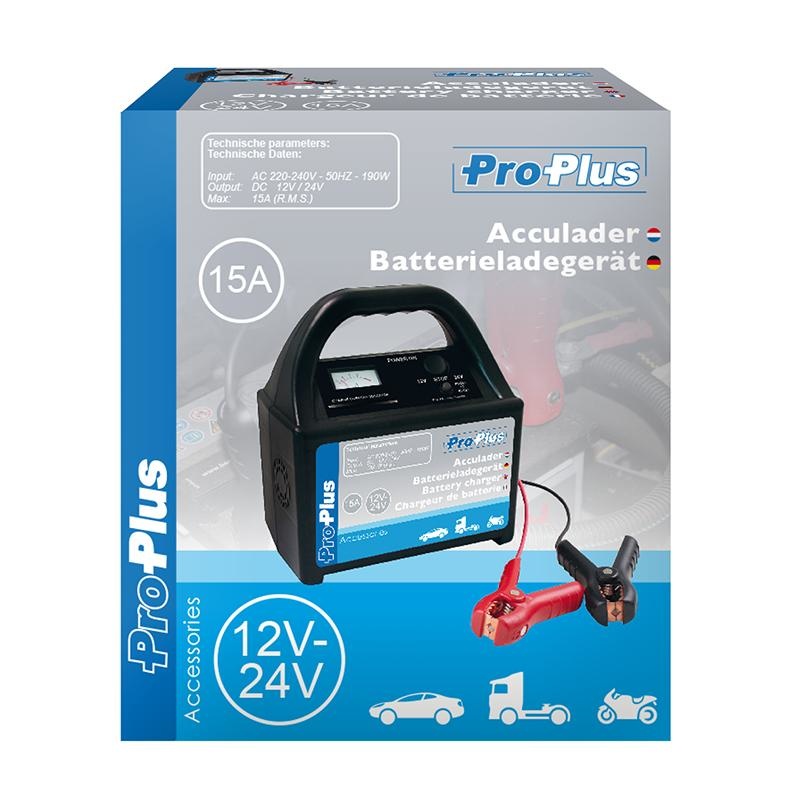 ProPlus Acculader 12/24 volt 15 Amp, foto 2 van 2