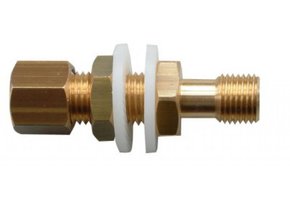 DG Rubber Holland Messing Schotdoorvoer gasbun 1/4L x 8 knel