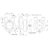 Jabsco Koelwaterpomp 25MM (1'' slang), krukasmontage