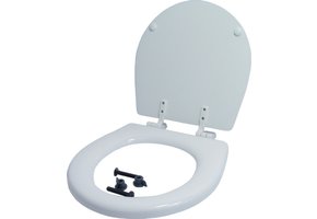 Jabsco Wit houten bril en deksel compact 29097-1000