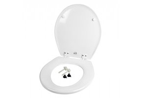Jabsco Houten toiletbril en deksel wit regular 29127-1000