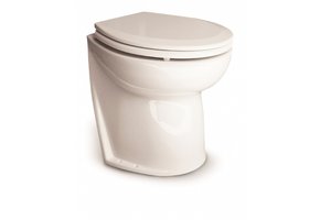 Jabsco De Luxe 17'' elektrisch toilet schuin met waterpomp