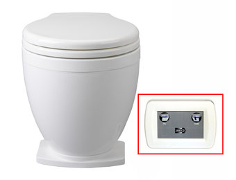 Jabsco Lite flush elektrisch toilet met 2-knops bedieningspaneel