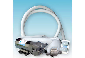 Jabsco Ombouwset stil elektrisch toilet met spoelwaterpomp