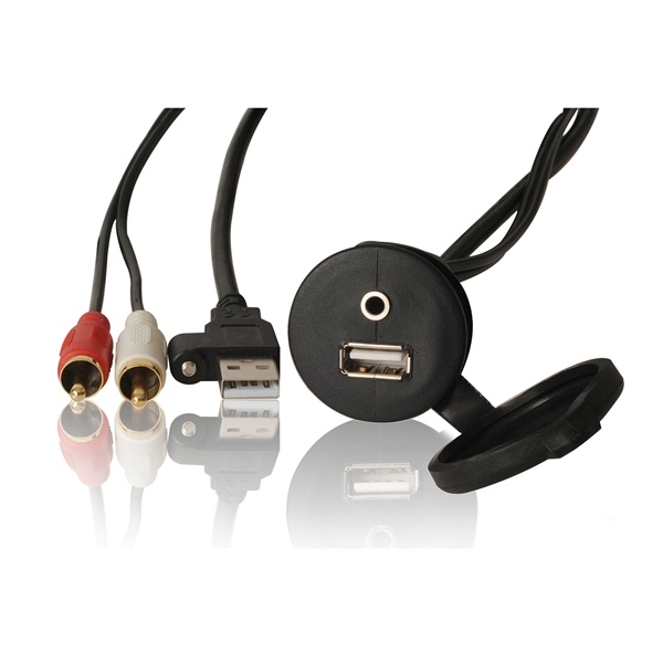 Fusion MS-CSUSB3.5 / USB + 3.5M Aux Flushmount, foto 2 van 4