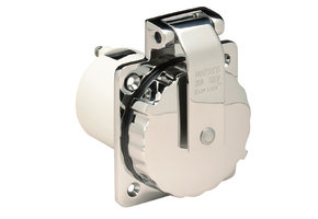 Marinco 125V Easy Lock Inlet SS with Enclosure