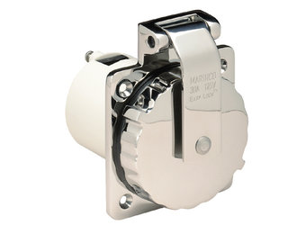Marinco 125V Easy Lock Inlet SS with Enclosure