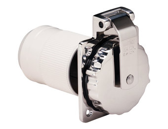Marinco 50A 125V El Inlet SS with Enclosure
