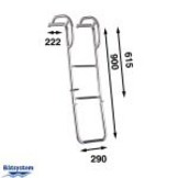 Båtsystem Inhaakladder 3 treden 900MM