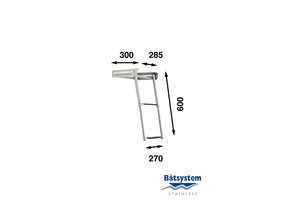 Båtsystem Telescopische ladder 2 treden 600MM