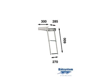 Båtsystem Telescopische ladder 2 treden 600MM