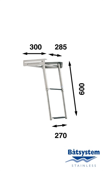 Båtsystem Telescopische ladder 2 treden 600MM