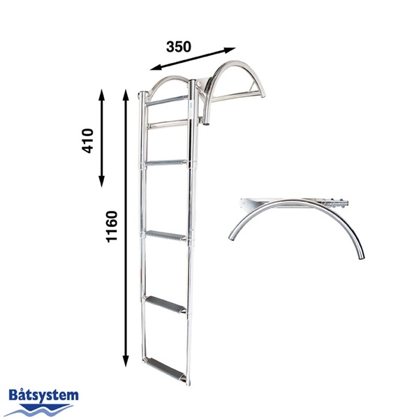Båtsystem ladder voor RIB 5 treden 500MM