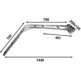 Båtsystem Davit enkel DV25 voor rechte spiegel