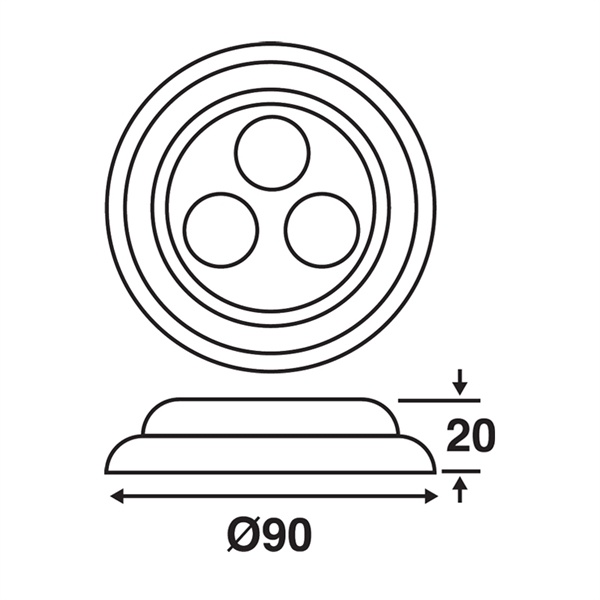 Båtsystem Aquadisc 100 LED Wit Onderwaterverlichting
