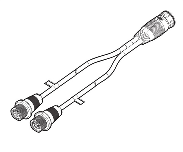 Humminbird Transducer Verdeel Kabel 14 M SIDB Y 75CM