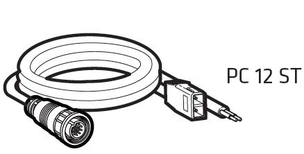 Humminbird Power Cable PC 12 ST Solix/Onix Power met Speed/Temp