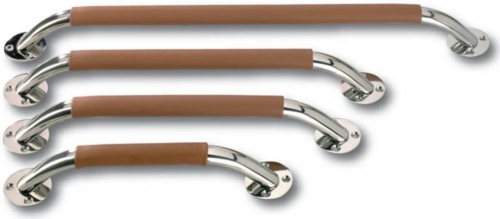 Handraling met leder