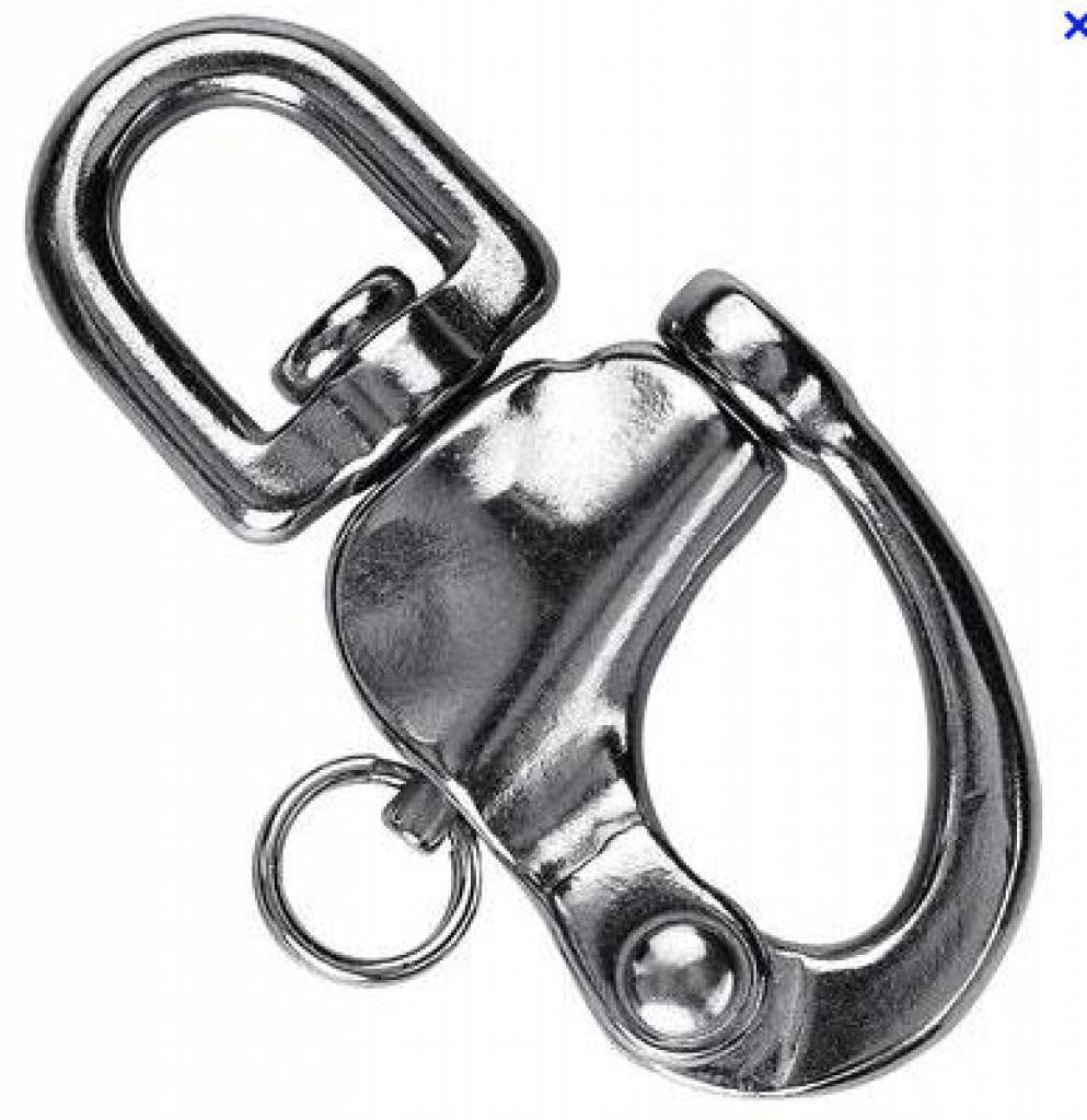 Talamex Snapsluiting met wartel RVS