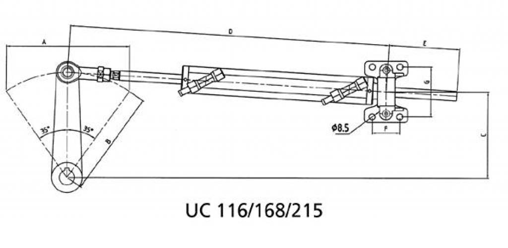 Ultraflex Stuurcilinder UC168 i