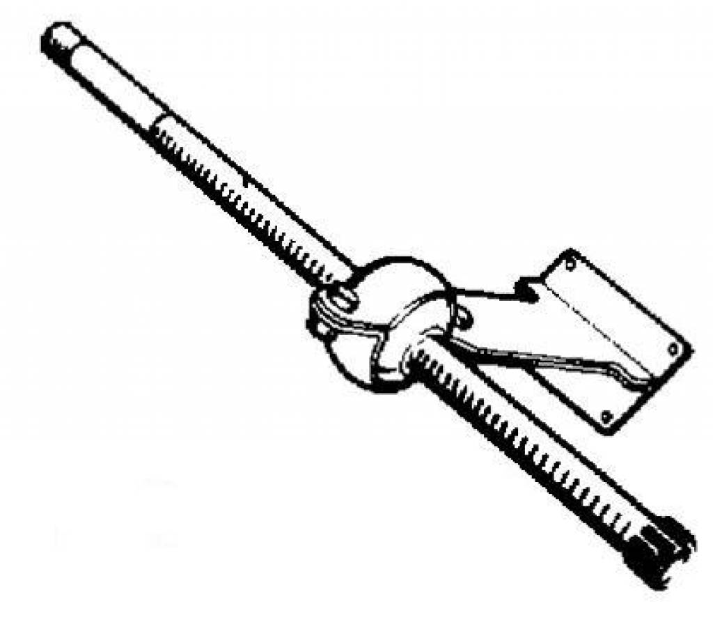 Ultraflex S62 - spiegelbevestiging 70°, incl. buis