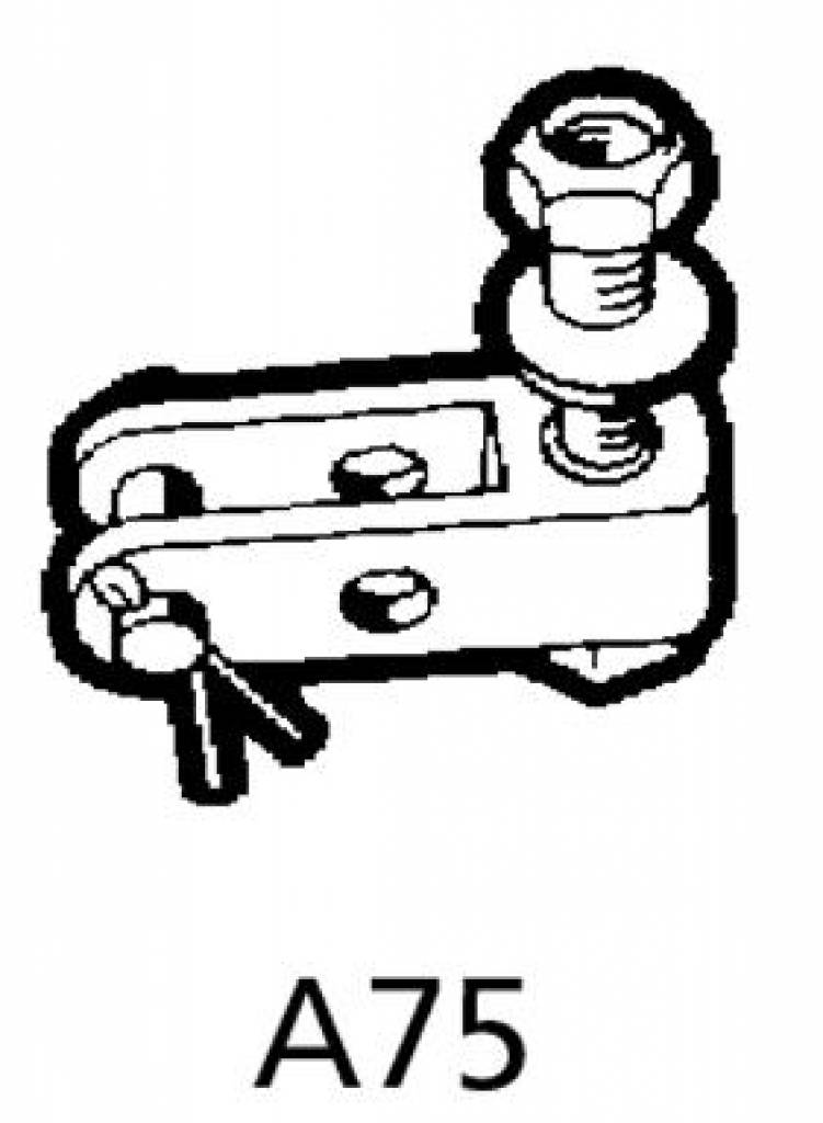 Ultraflex A75 vorkeind voor stuurkabels met oog.