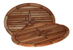 Eude Tafelblad Ellips teakhout