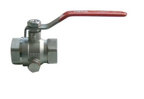  Messing kogelkraan met aftap