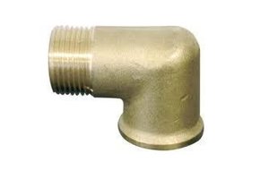  Messing bocht binnen/buitendraad