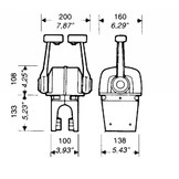 Ultraflex Eénhendel-bediening topmontage B73 en B74