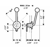 Ultraflex Zijmontage Bedieningshendel B35