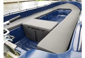 Whaly Kussen set diamante antraciet met bies (Whaly 310)