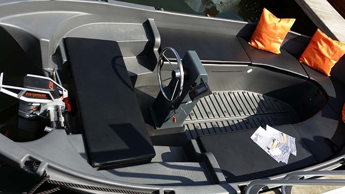 Whaly Kussen set skyleder zwart zonder bies (Whaly 450 classic)