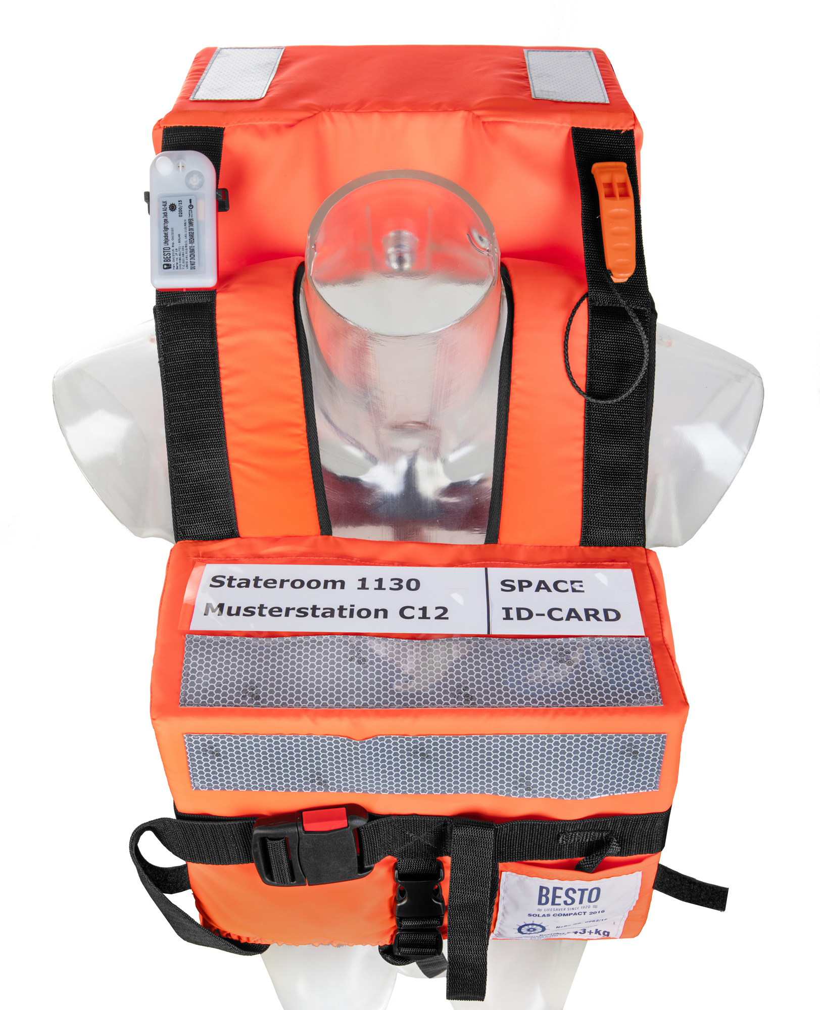 Besto compact passenger adult 43+ kg geel backstrap + crotch, foto 2 van 5