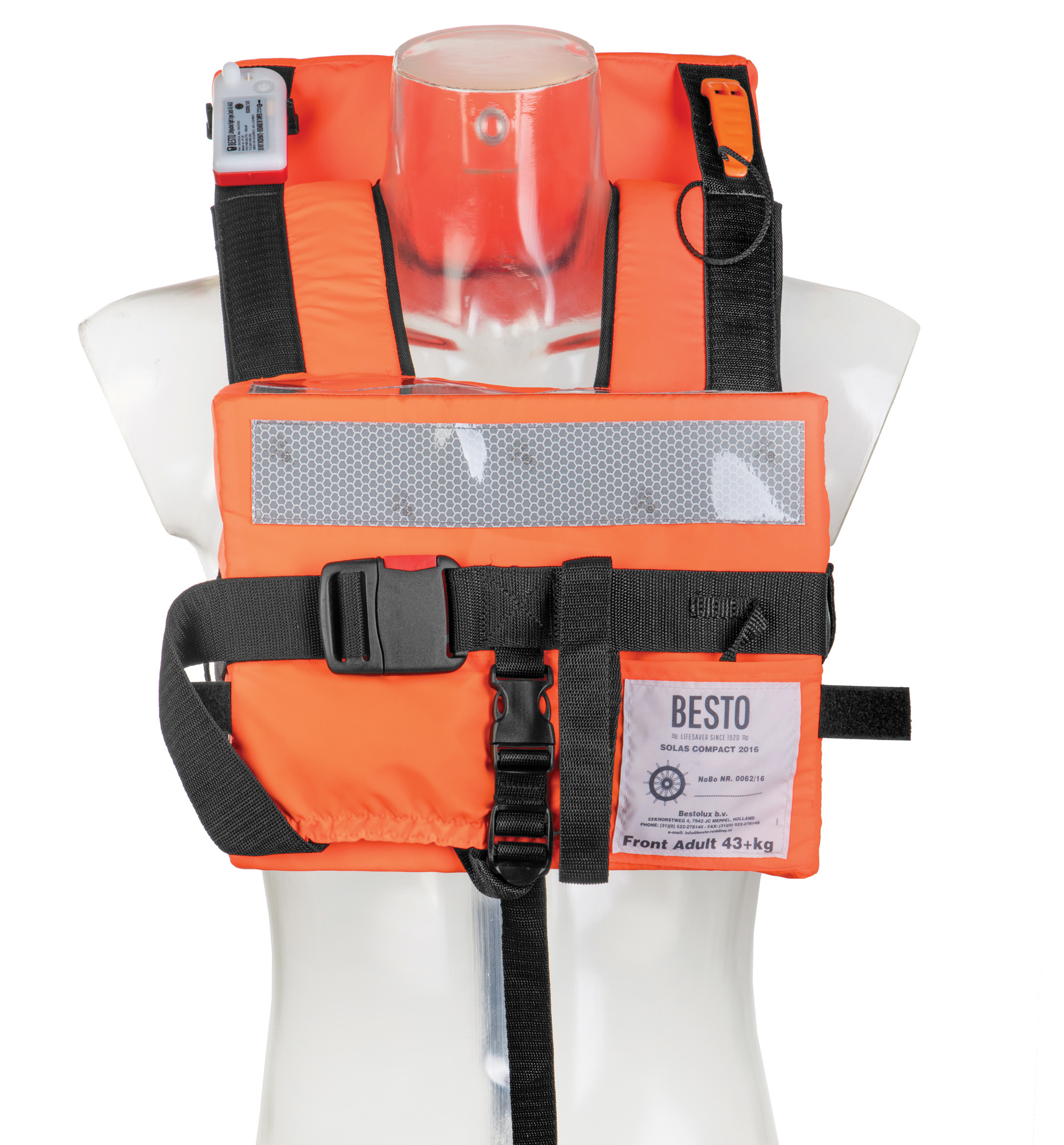 Besto compact passenger adult 43+ kg geel backstrap + crotch