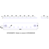 Victron Busbar voor 6x CIP100200100 zekeringhouders