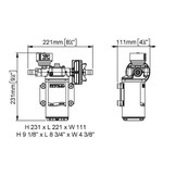 Marco Automatische drinkwaterpomp 12/24V 26 L/MIN HP 3.5 Bar