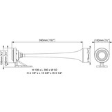 Marco MA1-C Elektrische scheepshoorn 39 CM compressor