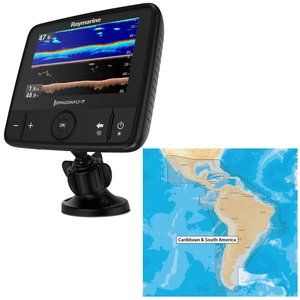 Raymarine Dragonfly 7Pro 7" Sonar GPS with CHIRP DownVision, CPT-DVS Transom Mount Transducer and Navionics+ Central and South America Charts