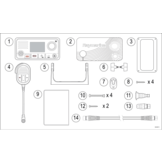 Raymarine Ray73 Marifoon met geïntegreerde GPS en AIS ontvanger